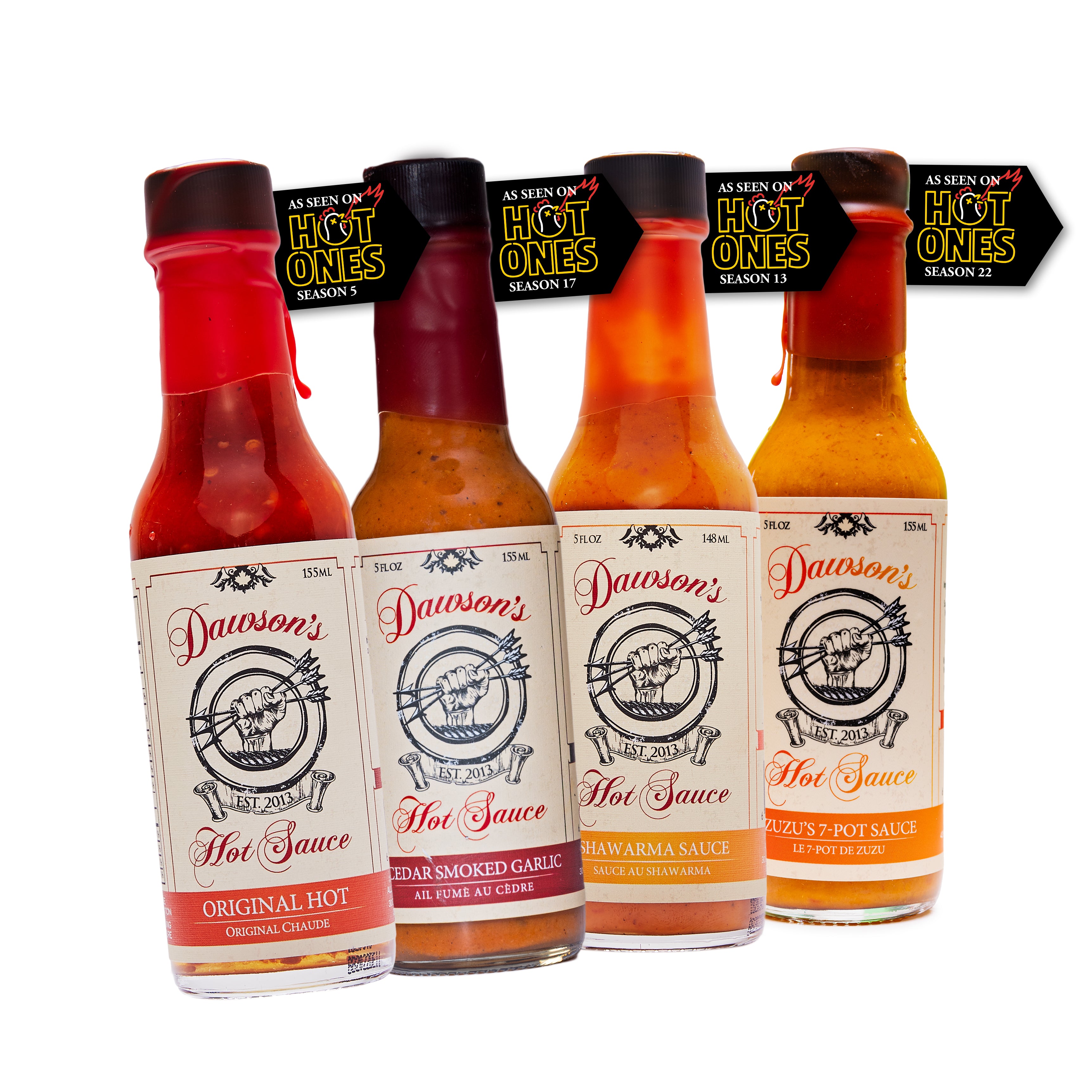 Hot sauce ポラロイド チソン 公式 Hot Ones 4 Pack – Dawson's Hot Sauce